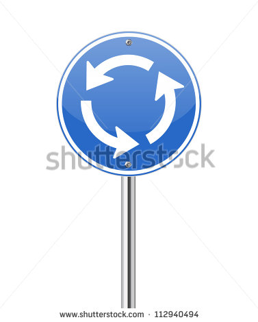 Roundabout Road Sign