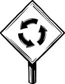 Roundabout Traffic Circle Sign