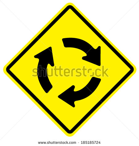 Roundabout Traffic Circle Sign