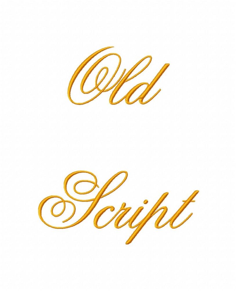 Script Font Machine Embroidery Designs
