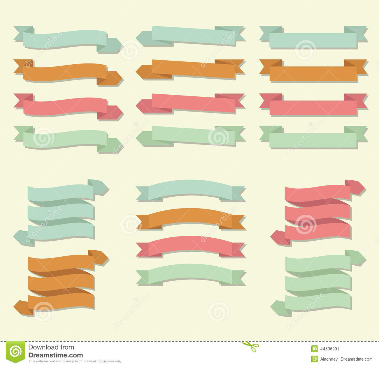 Scroll Vector Ribbon Banners