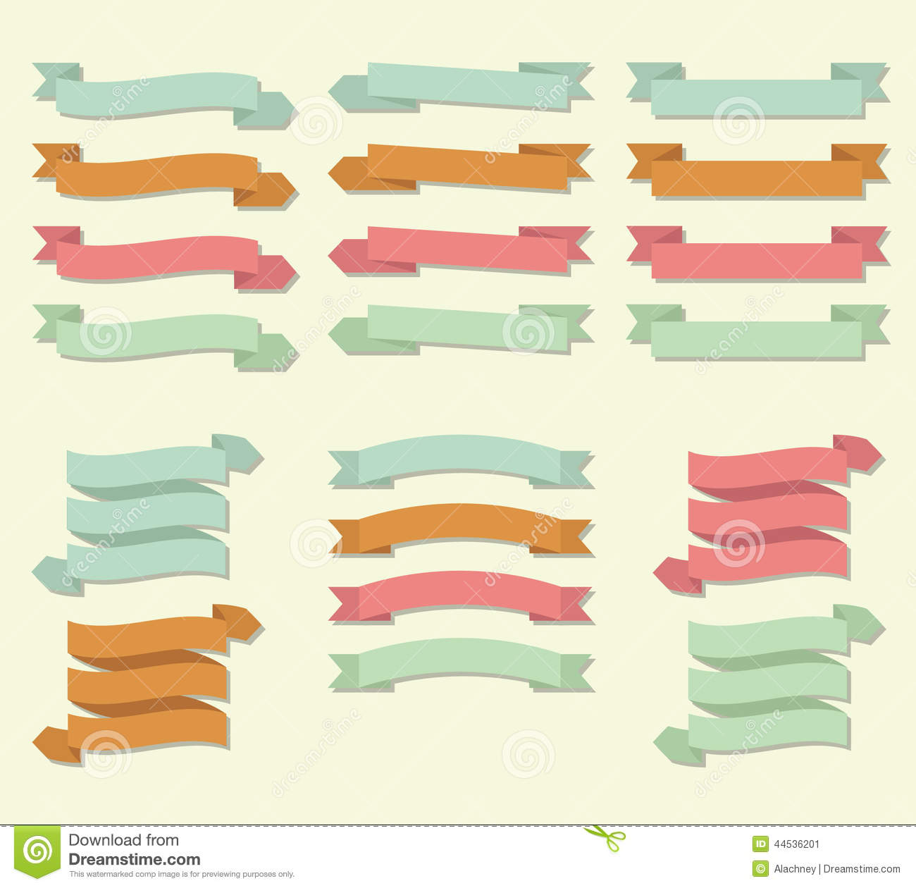 Scroll Vector Ribbon Banners Scroll Vector Ribbon Banners