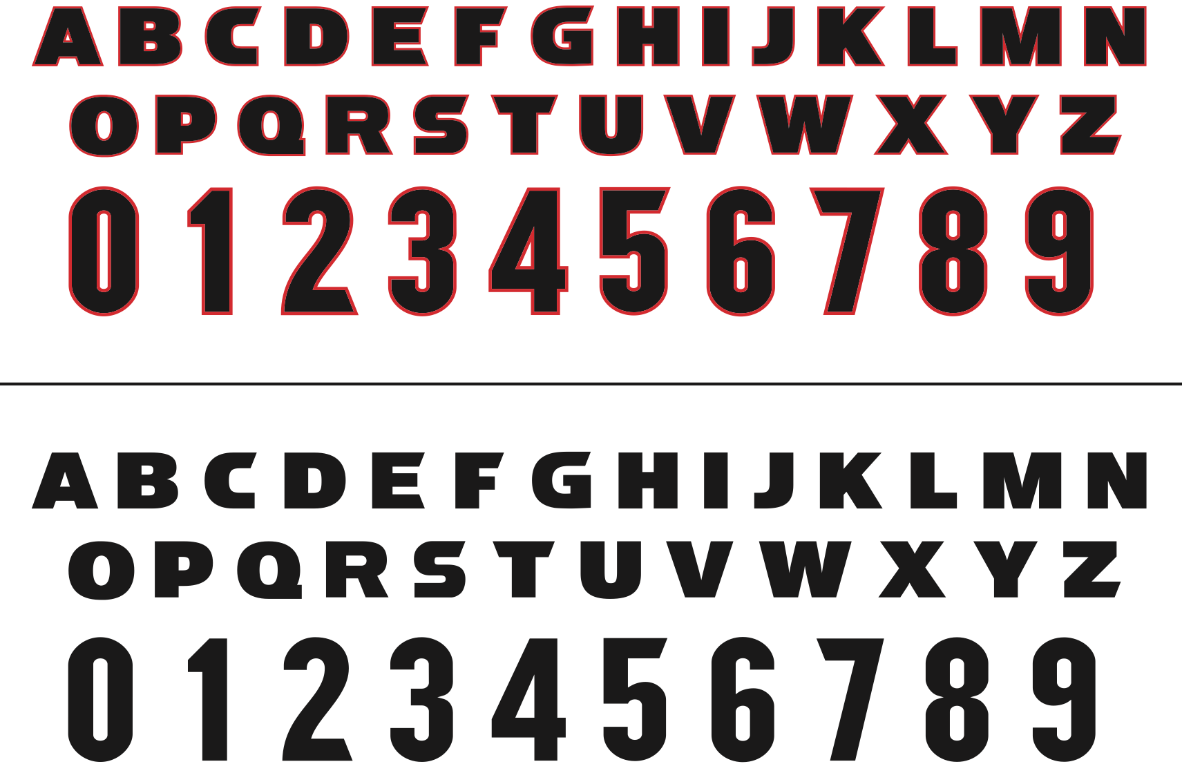 basketball jersey number font