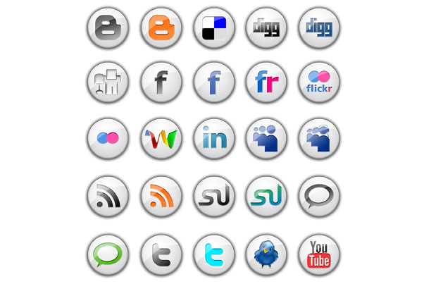 Social Media Icons Buttons