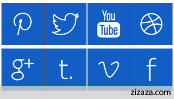 Social Media Icons Metro Style