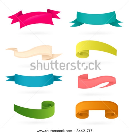 Stock Vector Banners Ribbons