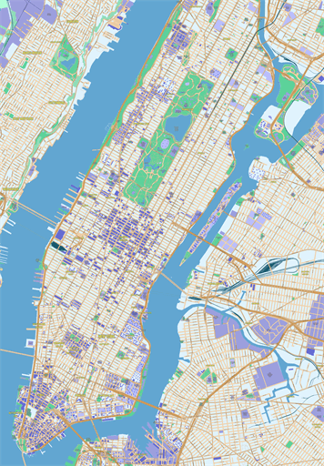 Street Maps Manhattan New York City