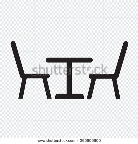 Table with Chairs Icon Table with Chairs Icon