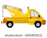 Tow Truck Silhouette Vector