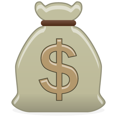 Transparent Money Bag Icon