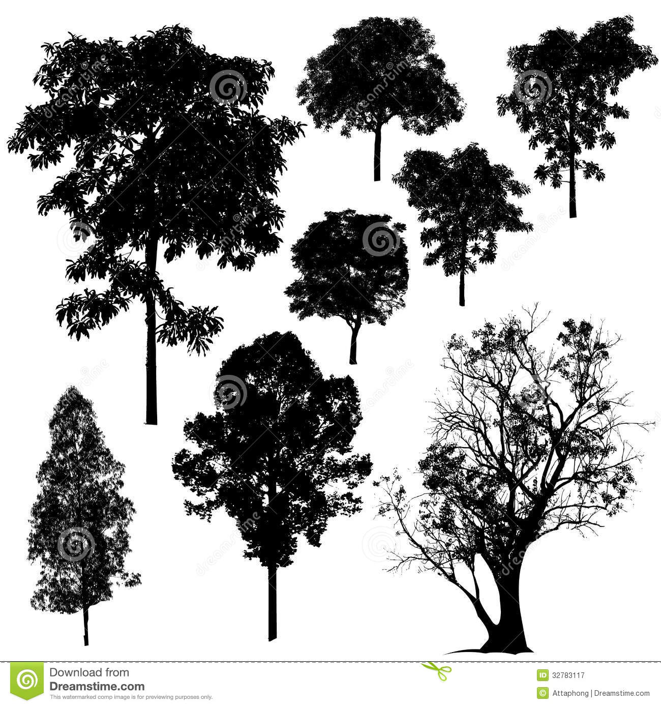 Tree Silhouette Free Vectors