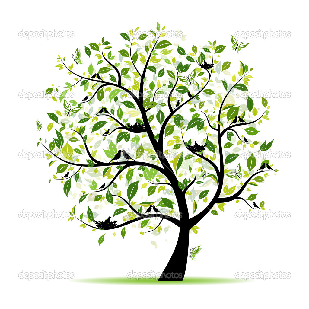 Tree with Birds Designs