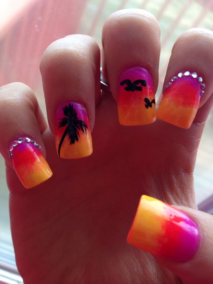 15 Tropical Fingernail Designs Images