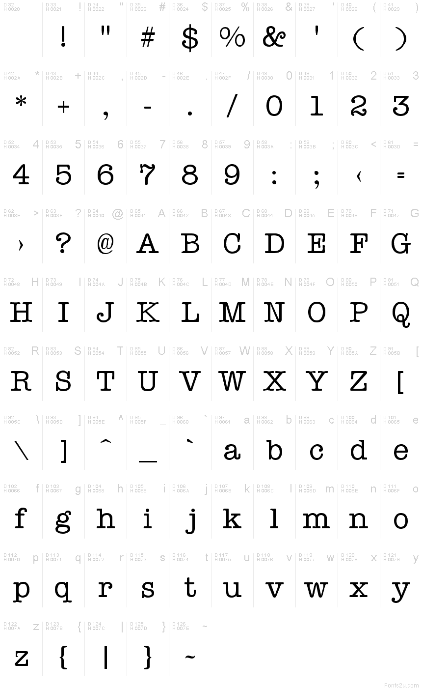 Typewriter Font