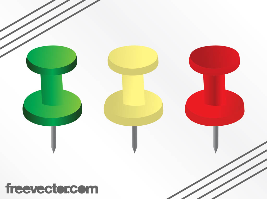 Vector Push Pin Clip Art Vector Push Pin Clip Art