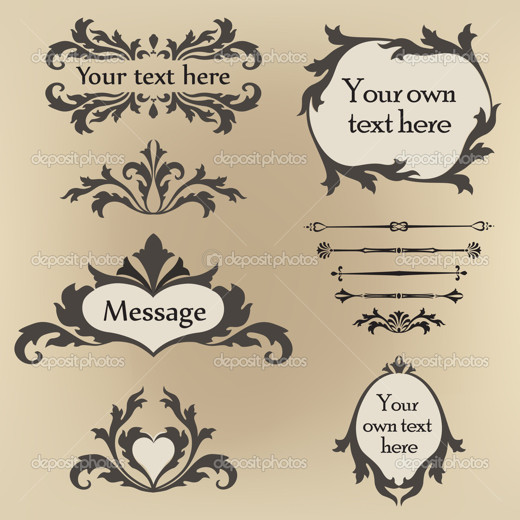 Vintage Design Vector Ornaments