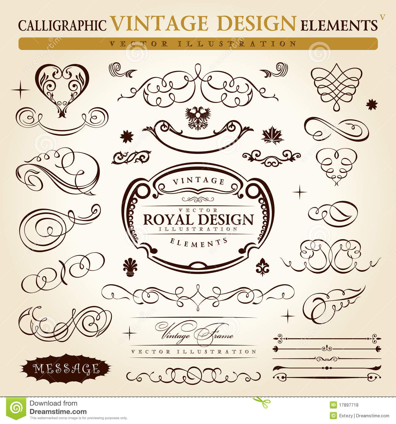 Vintage Design Vector Ornaments