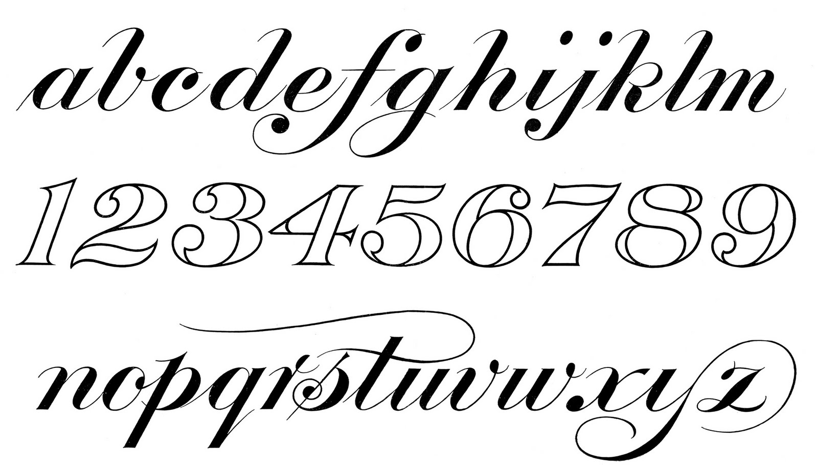 3. Old English Number Fonts for Tattoos - wide 6