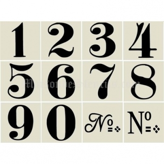 Vintage Number Stencils
