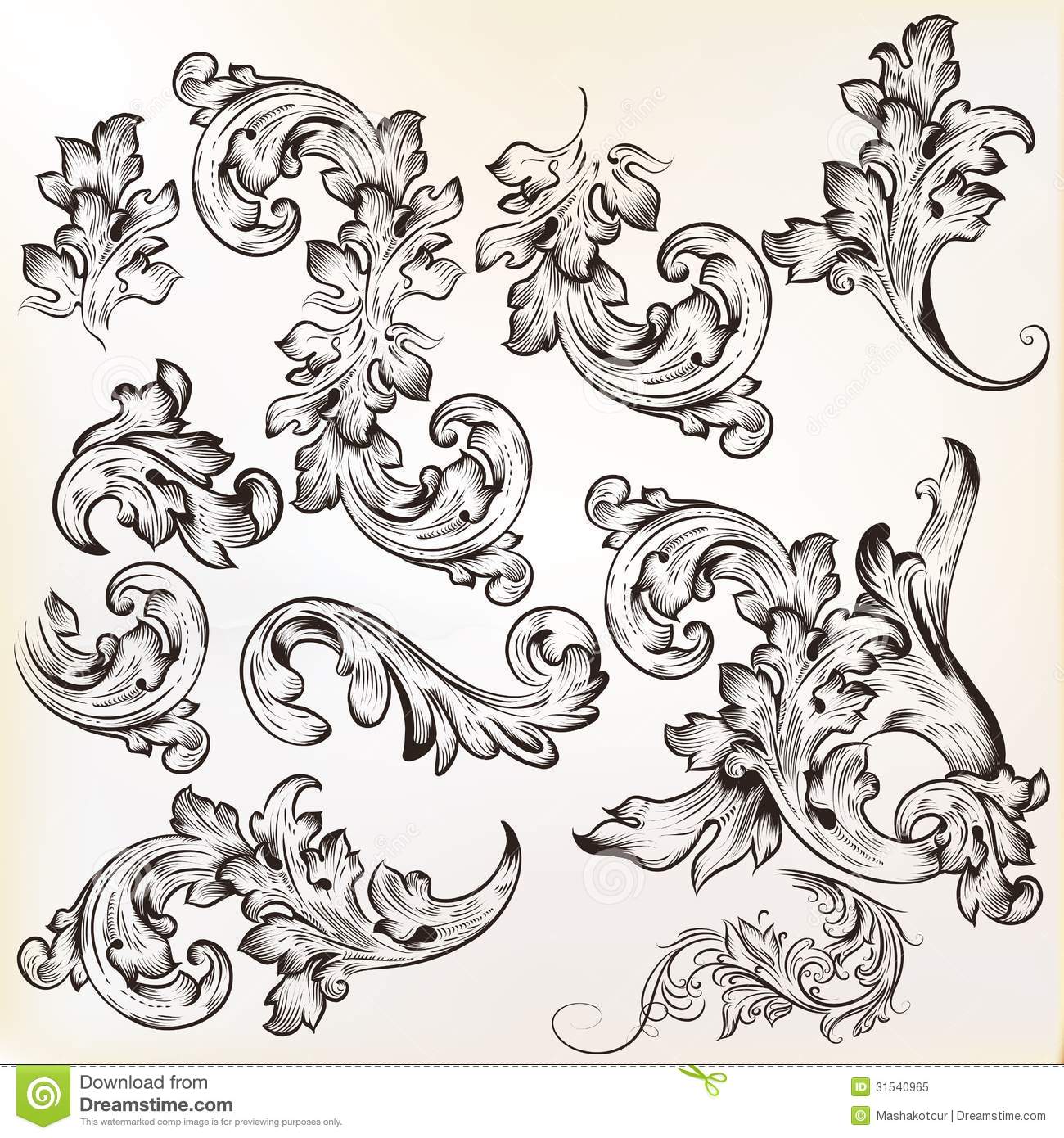 Vintage Swirl Vector