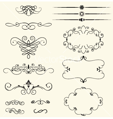 Vintage Swirls Vector Free