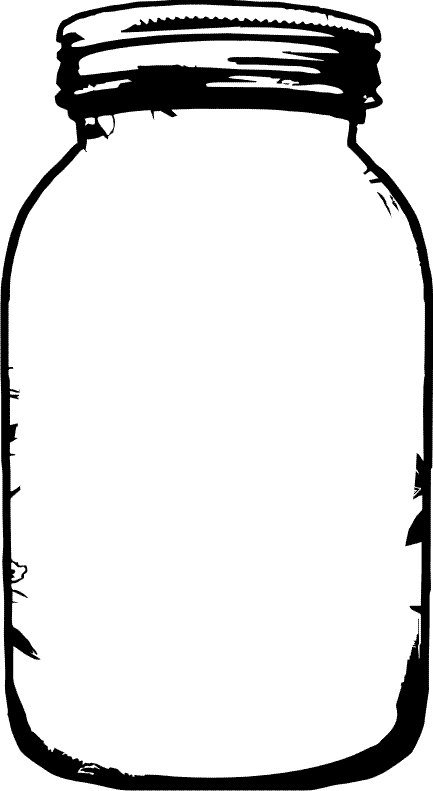 White Mason Jar Clip Art