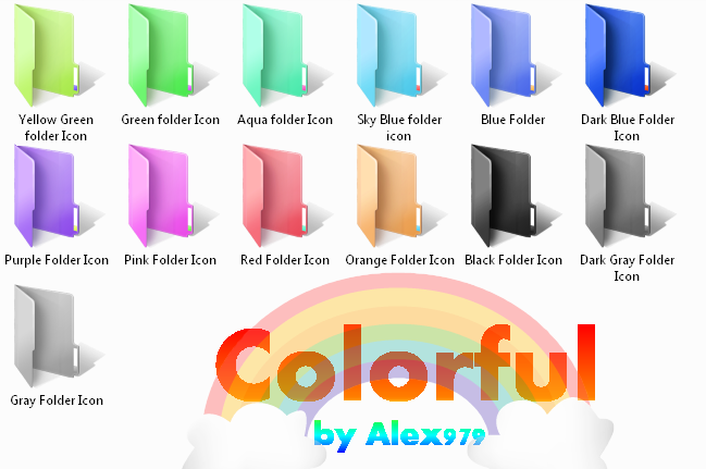 Windows Folder Icons Colored