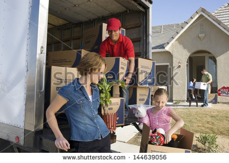 Workers Unloading Truck Cartoons