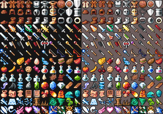 16X16 Pixel Icons RPG