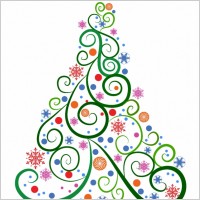 Abstract Christmas Tree Clip Art