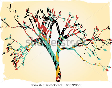 Abstract Tree Vector Illustration