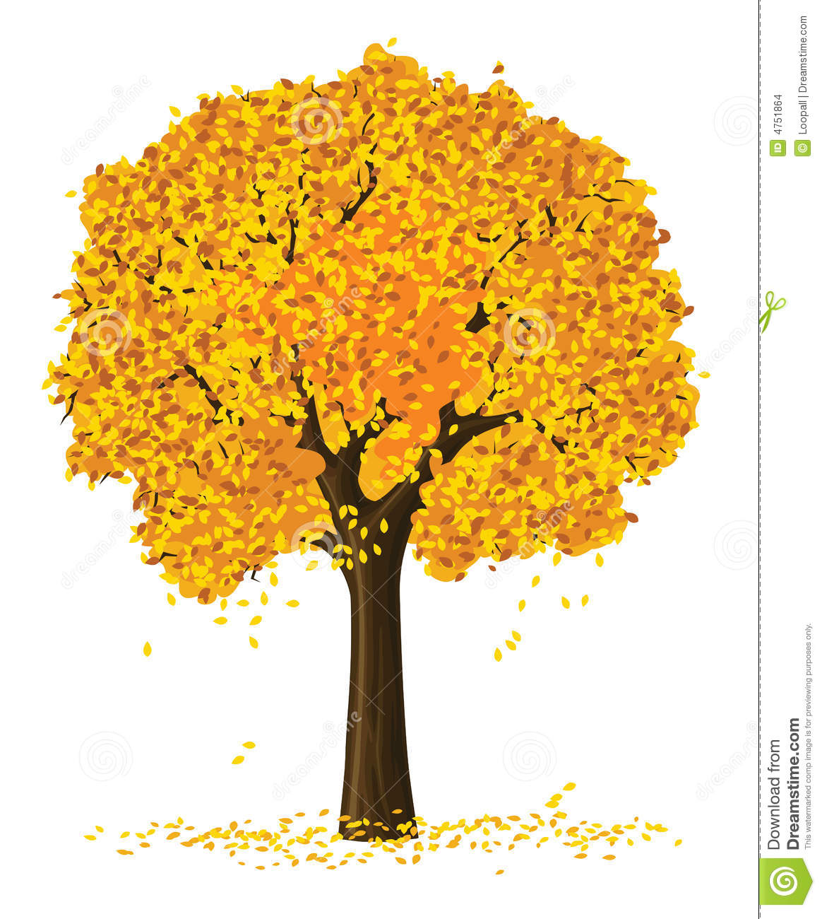 Autumn Tree Silhouette