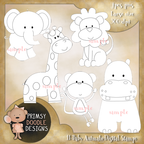 Baby Jungle Animal Templates