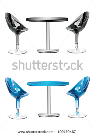 Bar Table with Two Chairs
