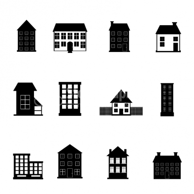 Black and White Apartment Building Black and White Apartment Building