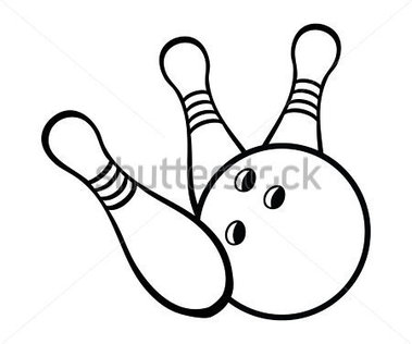 Black and White Bowling Pin