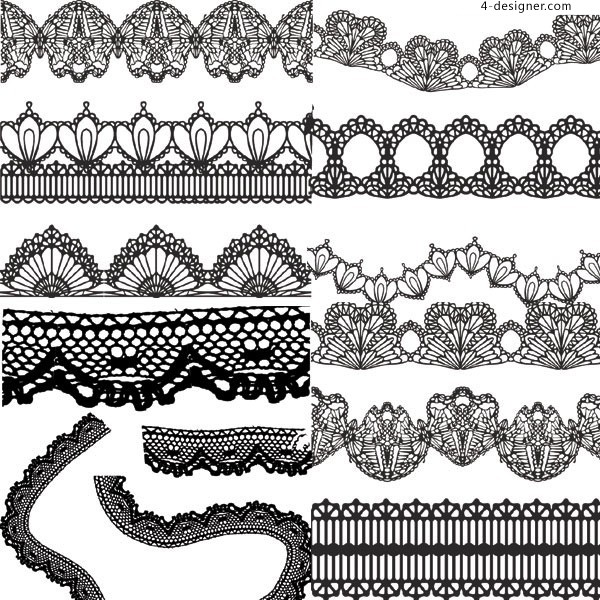 Black and White Lace Vector