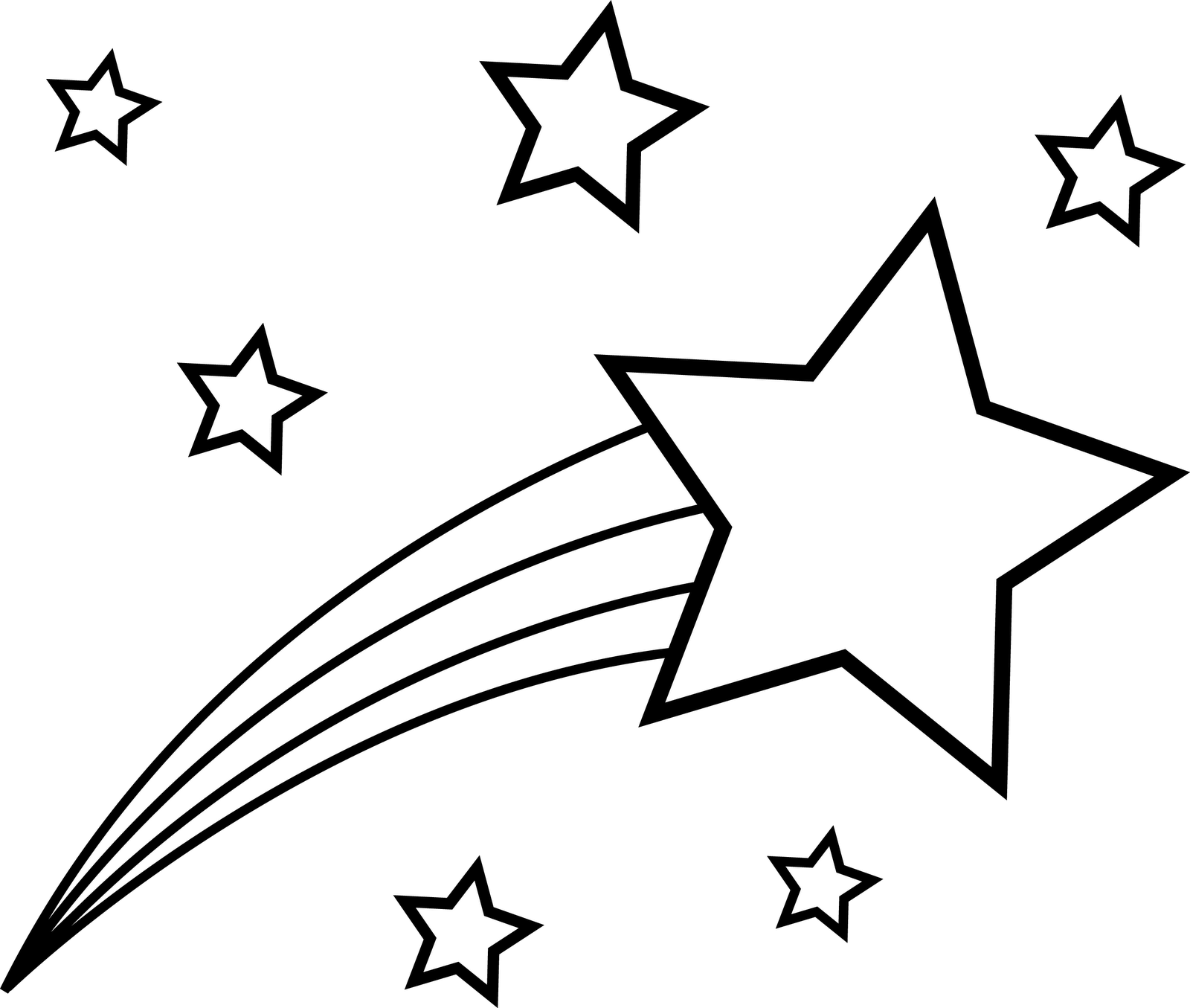 Black Shooting Star Clip Art