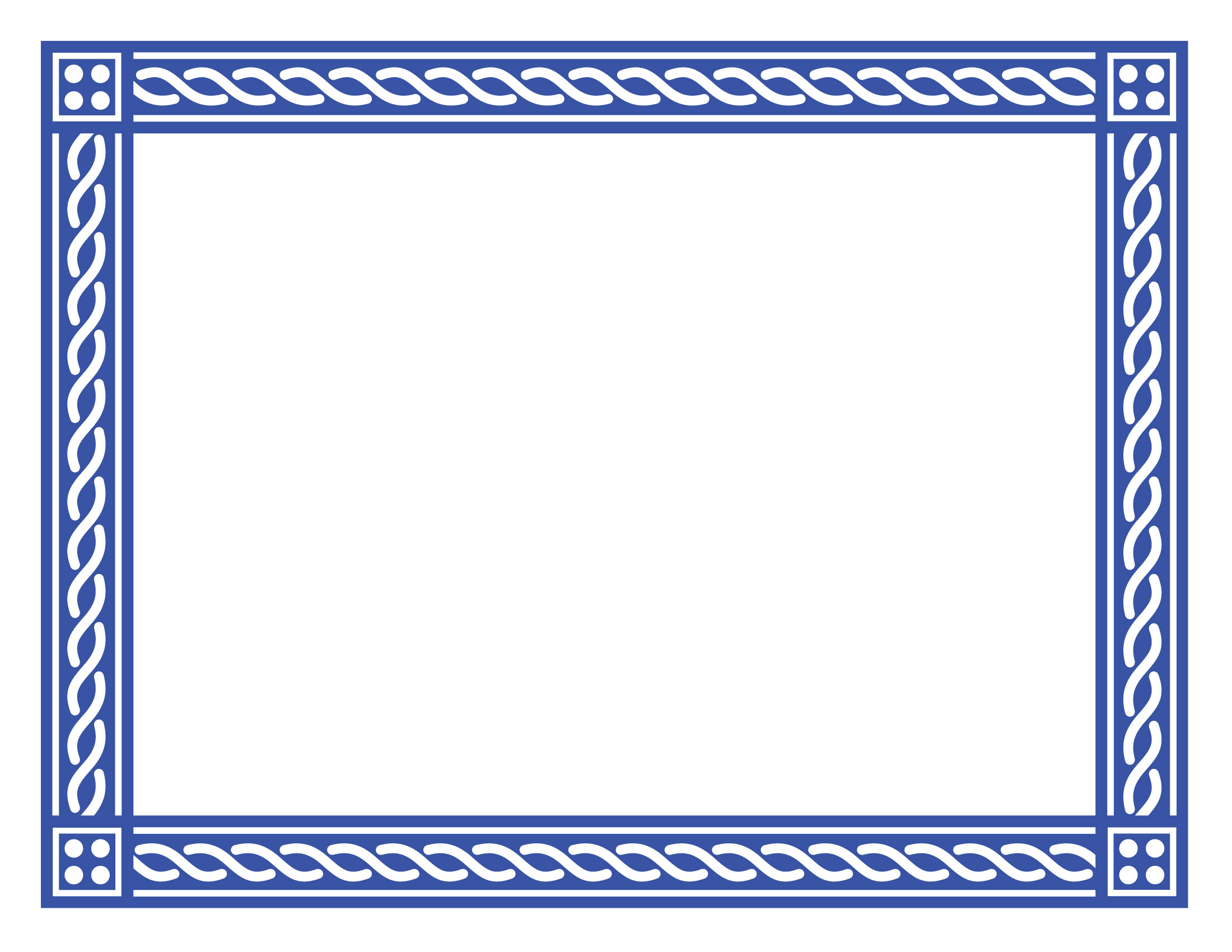 Blue Certificate Border Template