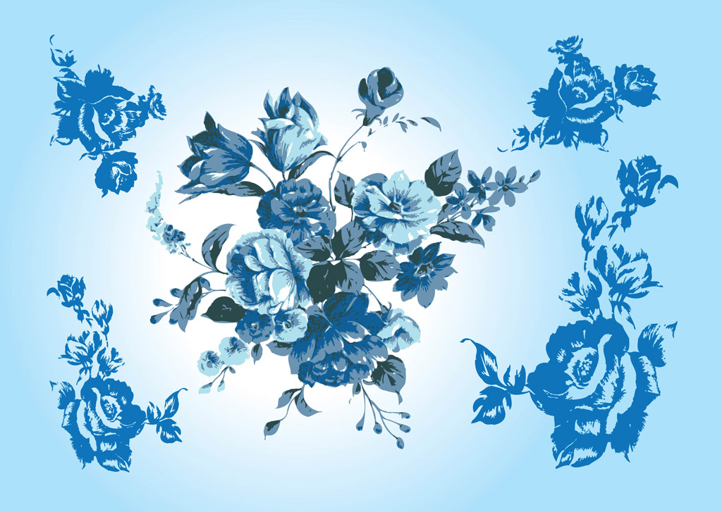 Blue Flower Vector