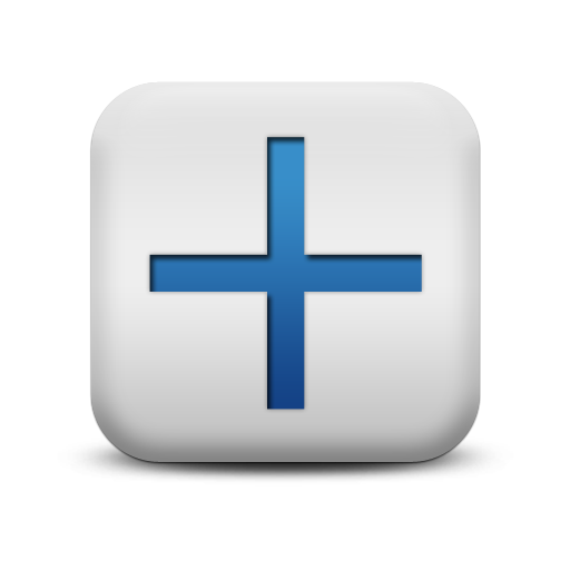 Blue Plus Sign Icon