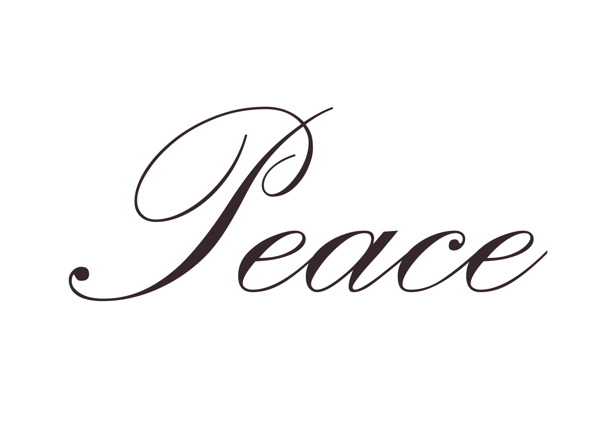 Bubble Letter Font for the Word Peace