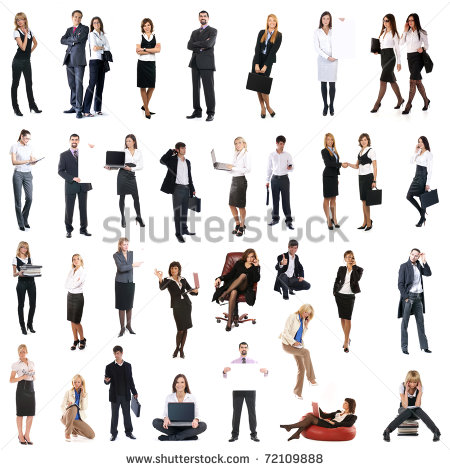 Business People Sitting Photoshop