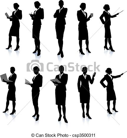 Business Women Silhouette Clip Art