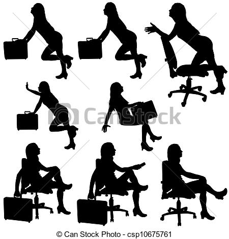 Business Women Silhouette Clip Art