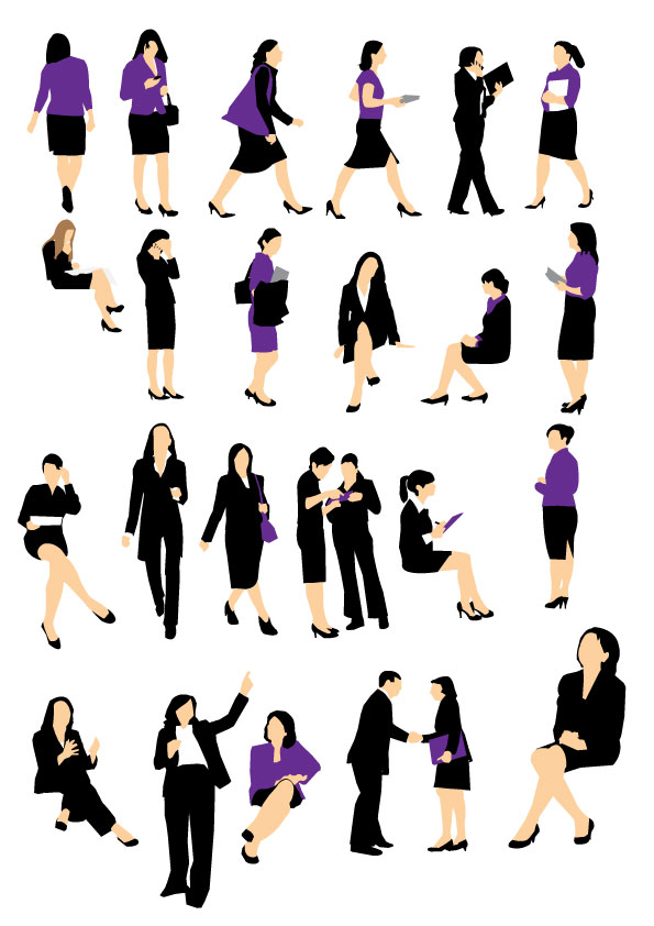 Businesswoman Silhouette Vector Free