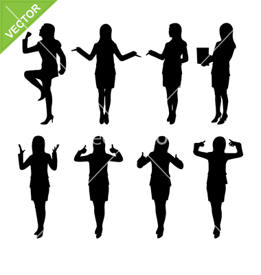 Businesswoman Silhouette Vector Free