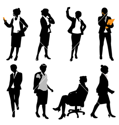 Businesswoman Silhouette Vector Free