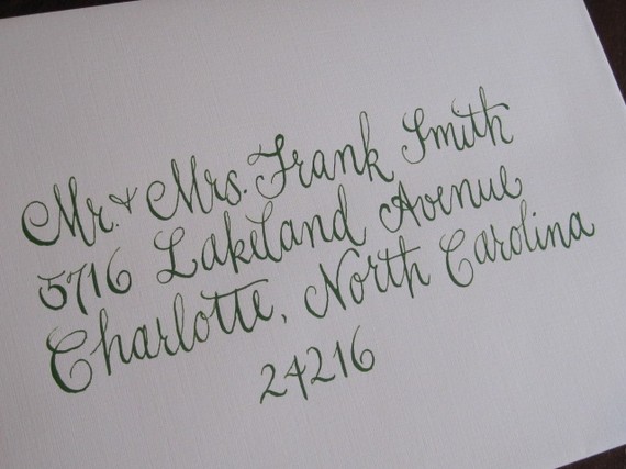 Calligraphy Font Wedding Invitation Envelopes