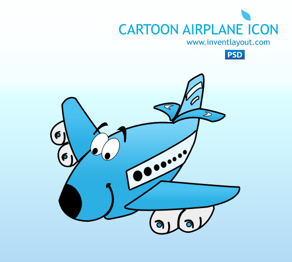 Cartoon Airplane Icons Cartoon Airplane Icons